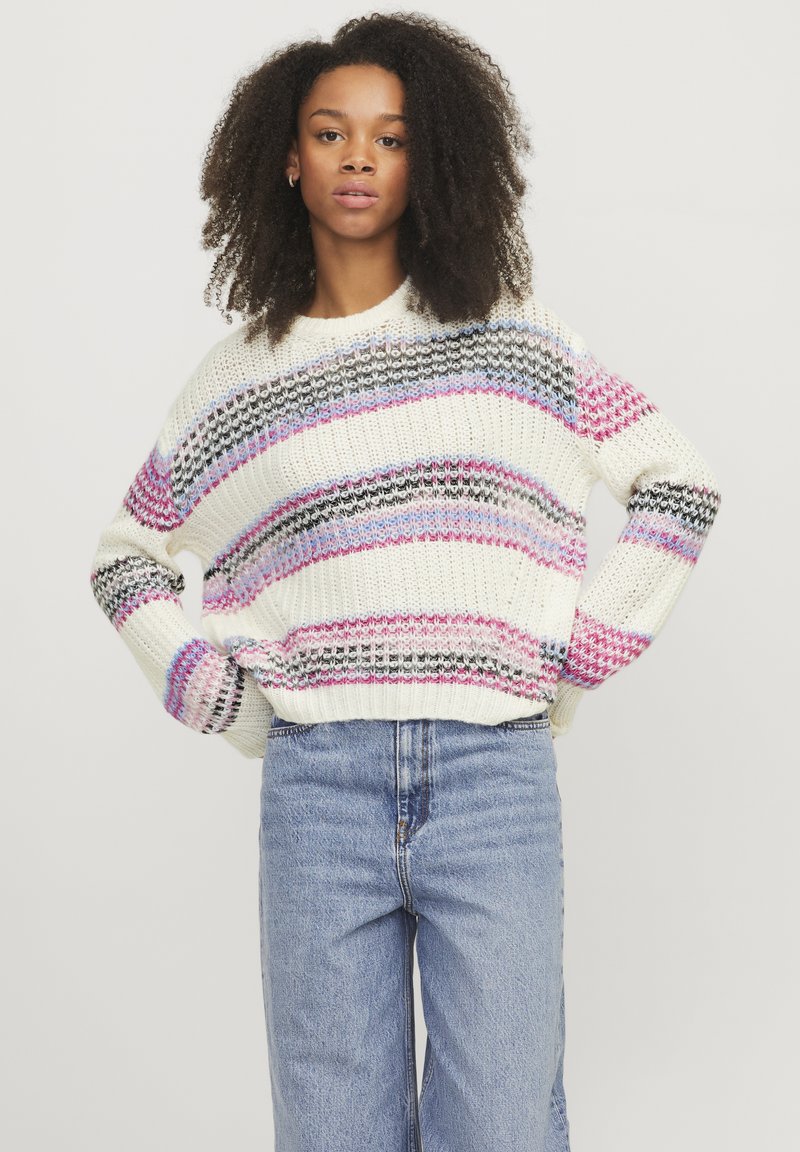 JJXX JXSIMONE SPACE CREW NECK - Trui - vanilla ice