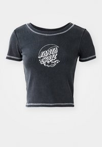 MOON DOT REFLECTION FRONT - T-shirts med print - black acid wash