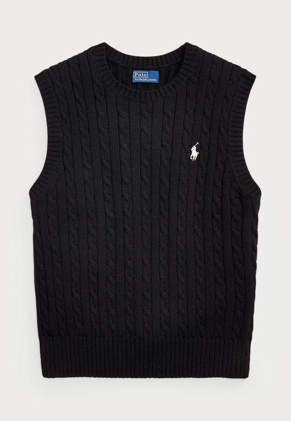 CABLE KNIT COTTON SWEATER VEST - Top2