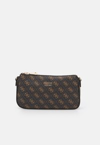 Guess KASINTA DOUBLE ZIP POUCH SET - Käsilaukku - brown/multi