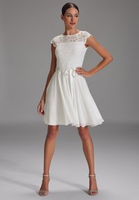 Swing - MIT PAILLETTENBESETZTEM SPITZENOBERTEIL - Cocktail dress / Party dress - ivory Thumbnail Image 1