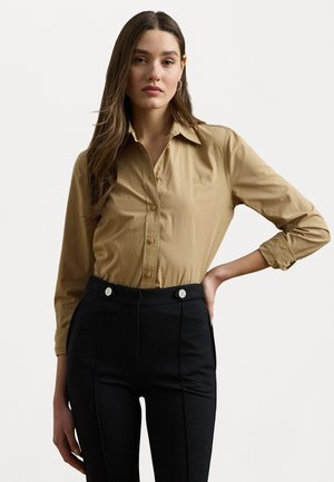 Lauren Ralph Lauren Featherweight Cotton Shirt - Button-down blouse - camel