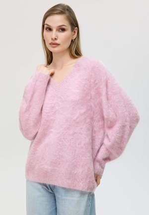 V-NECK BRUSHED - Pullover - light pink
