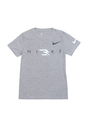 À COL ROND - T-shirt imprimé - gris