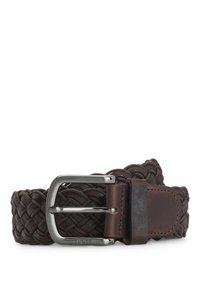 BOSS - Cintura in pelle italiana con passante con logo - Nero