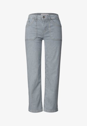 Street One, STRAIGHT LEG JEANS IM CASUAL FIT MIT STREIFEN - Jean droit - indigo striped wash