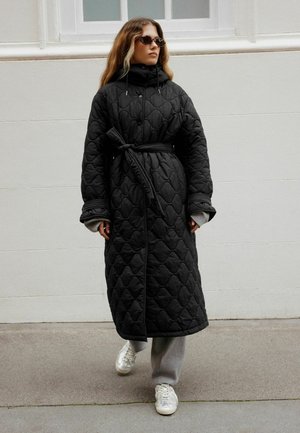 Next, LONG QUILTED JACKET - Winter coat - black