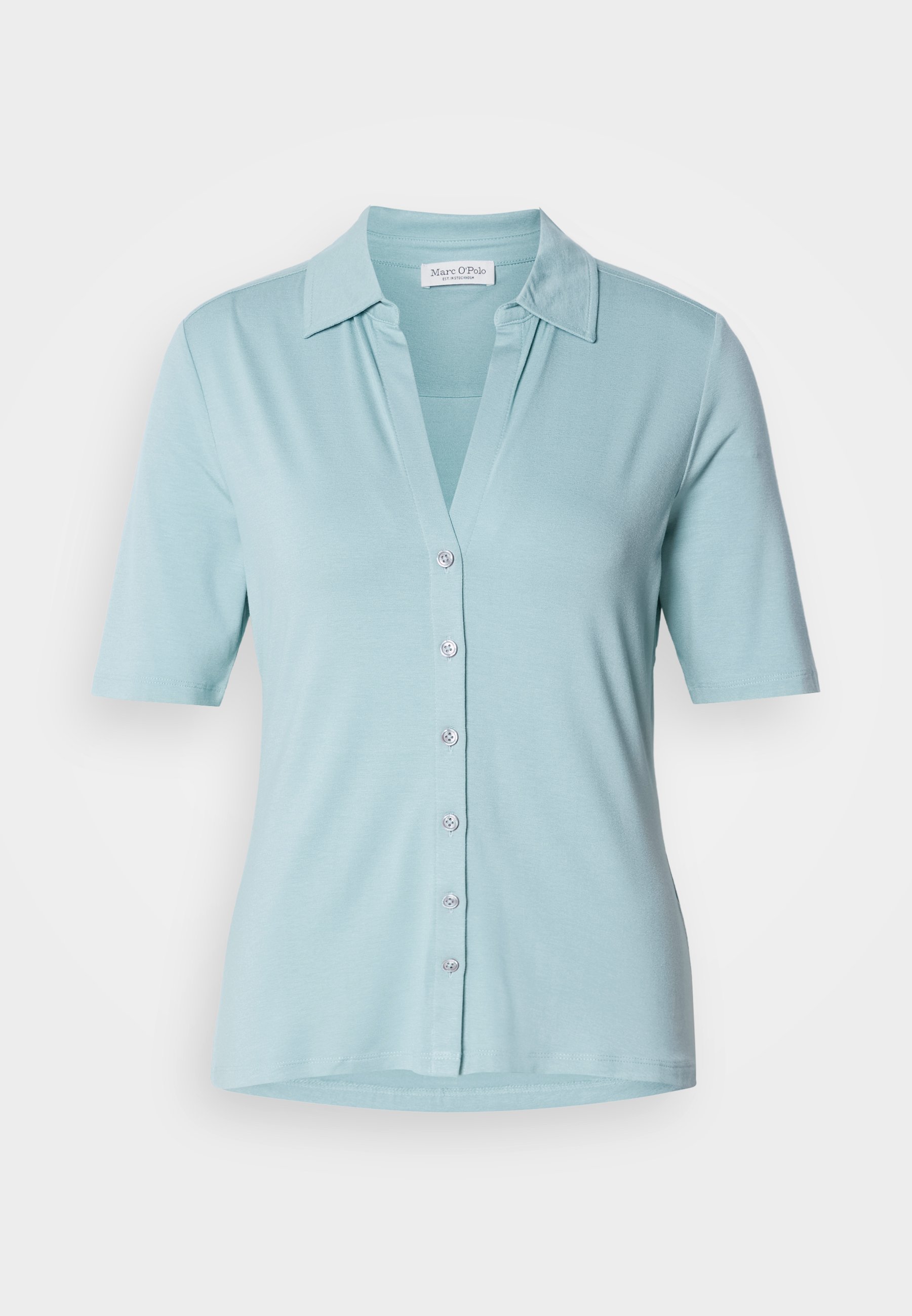 売れ筋商品|||マルコポーロ シャツ レディース トップス BLOUSE SHORT SLEEVE CLASSIC FIT - Button-down blouse - pure teal 51+Poi-eqqL._UY1000_.jpg