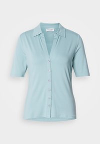 BLOUSE SHORT SLEEVE CLASSIC FIT - Blúzka so zapínaním na gombíky - pure teal