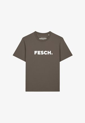 watapparel, FESCH UNISEX - T-shirt print - mocha
