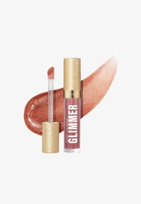 Revlon Super Lustrous Glimmer lipgloss i en klar tube med en guldhætte. Har en glitrende lyserød nuance med en blank finish.