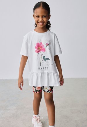 Baker by Ted Baker, REGULAR FIT - 2 PIECE PEPLUM FRILL & FLORAL SET - Housut - navy white