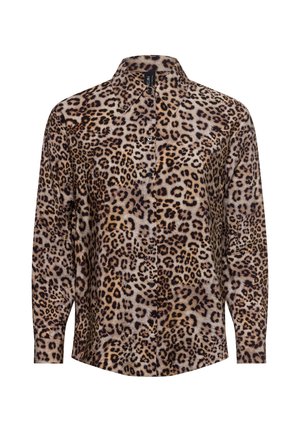 Hemdbluse - melange schwarz