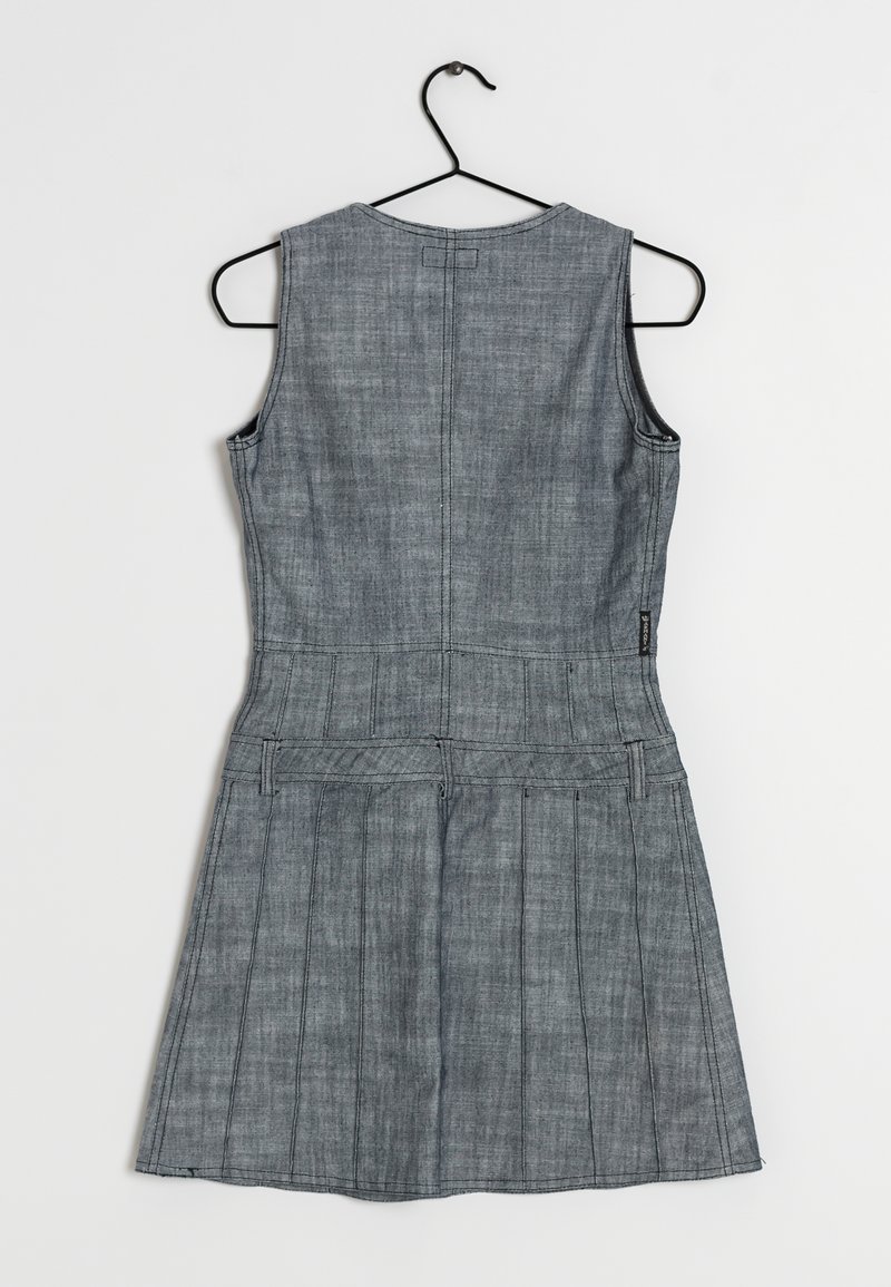 armani jeans denim dress Armani Exchange zip through sculpt maxi denim dress in blue