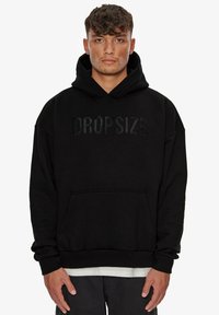 Dropsize HEAVY FLAT FRONT EMBO - Hættetrøje - black
