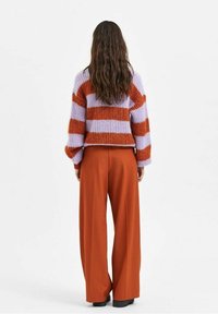 Selected Femme Tygbyxor - burnt orange denim