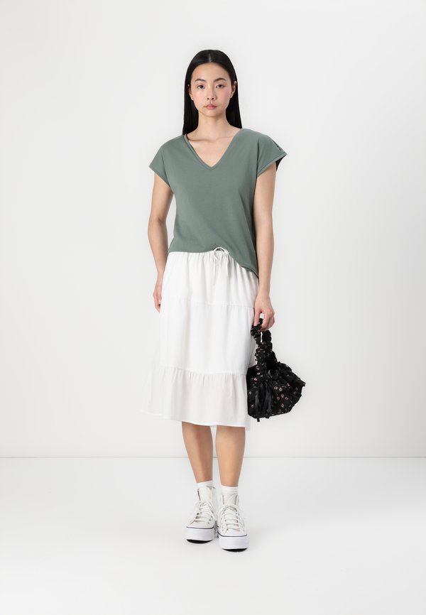 Poplin Midi Skirt - A-line skirt4