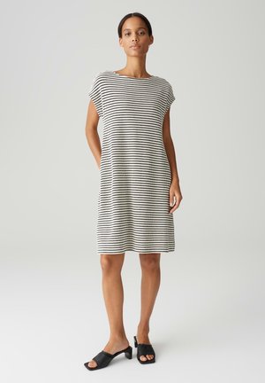 OPUS REGULAR FIT STRIPES - Strickkleid - black