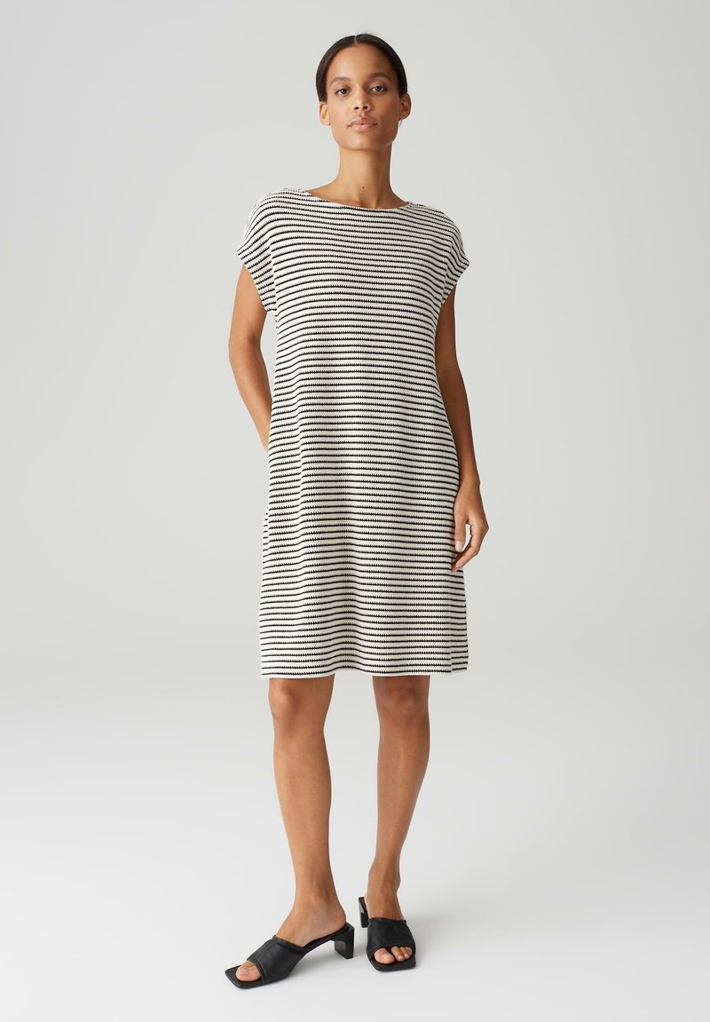 OPUS REGULAR FIT STRIPES - Strickkleid - black