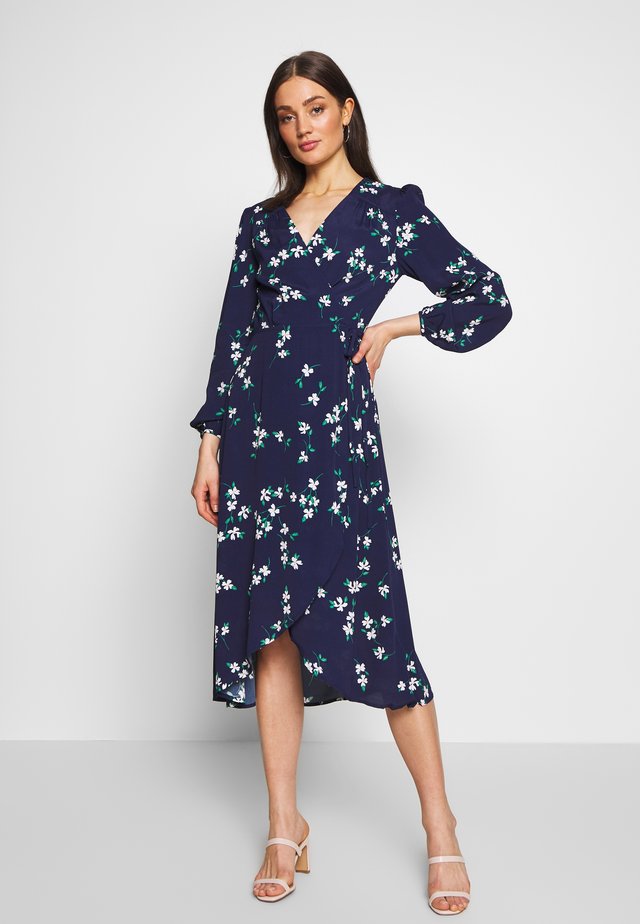 FLORAL - Day dress - blue/white