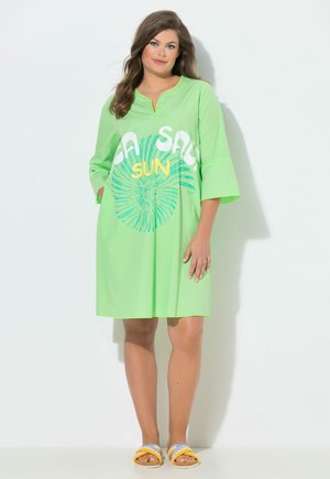 LAURASØN TUNIKA-KLEID, 3/4 ARM, A-LINIE, PLRINT - Hverdagskjole - neon apple green