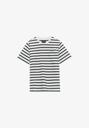 BONDELID, DENNIS STRIPED TEE - Printtipaita - offwhite stripe