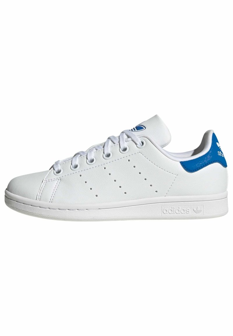 adidas Originals - STAN SMITH J - Matalavartiset tennarit - cloud white   cloud white   blue bird, Suurenna