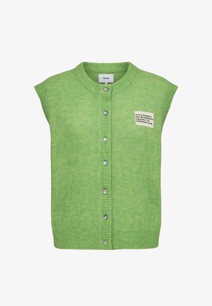 Nümph, NURIETTE CHECK VEST - Cardigan - jasmine green