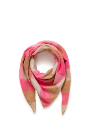 Kaffe, KAELAINE CHECKED PONCHO - Écharpe - pink checks