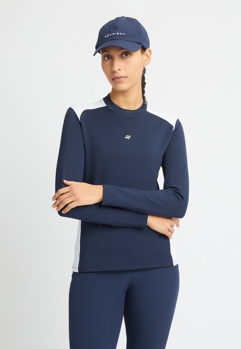 Röhnisch EYRA BRUSHED - Maglietta a manica lunga - navy