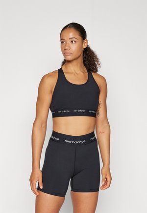 MEDIUM SUPPORT SLEEK PACE BRA - Vidutiniškai krūtinę prilaikanti sportinė liemenėlė - black