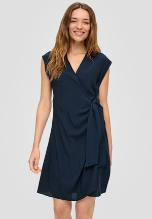 ALL-OVER-PRINT UND KNOTEN-DETAIL - Robe de jour - tiefblau