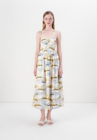 Abercrombie & Fitch - SMOCKED DIP WAIST MIDI DRESS - Kasdienė suknelė - multi-coloured Miniatiūros vaizdas 1