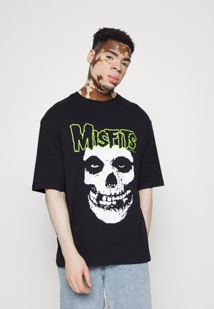 MISFIT SKULL UNISEX - Print T-shirt - black