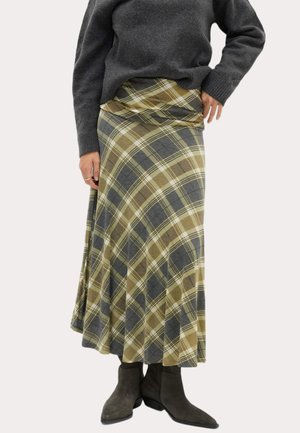 Marks & Spencer, Pleated skirt - green mix
