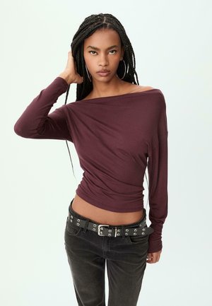 ASYMMETRICAL  - Top dugih rukava - dark red