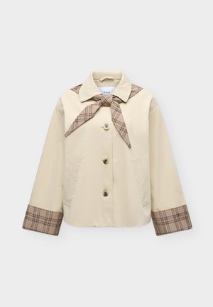 VILA, VIAVARA L/S DETAIL JACKET/BFS/SPI - Veste légère - fields of rye detail:check scarf