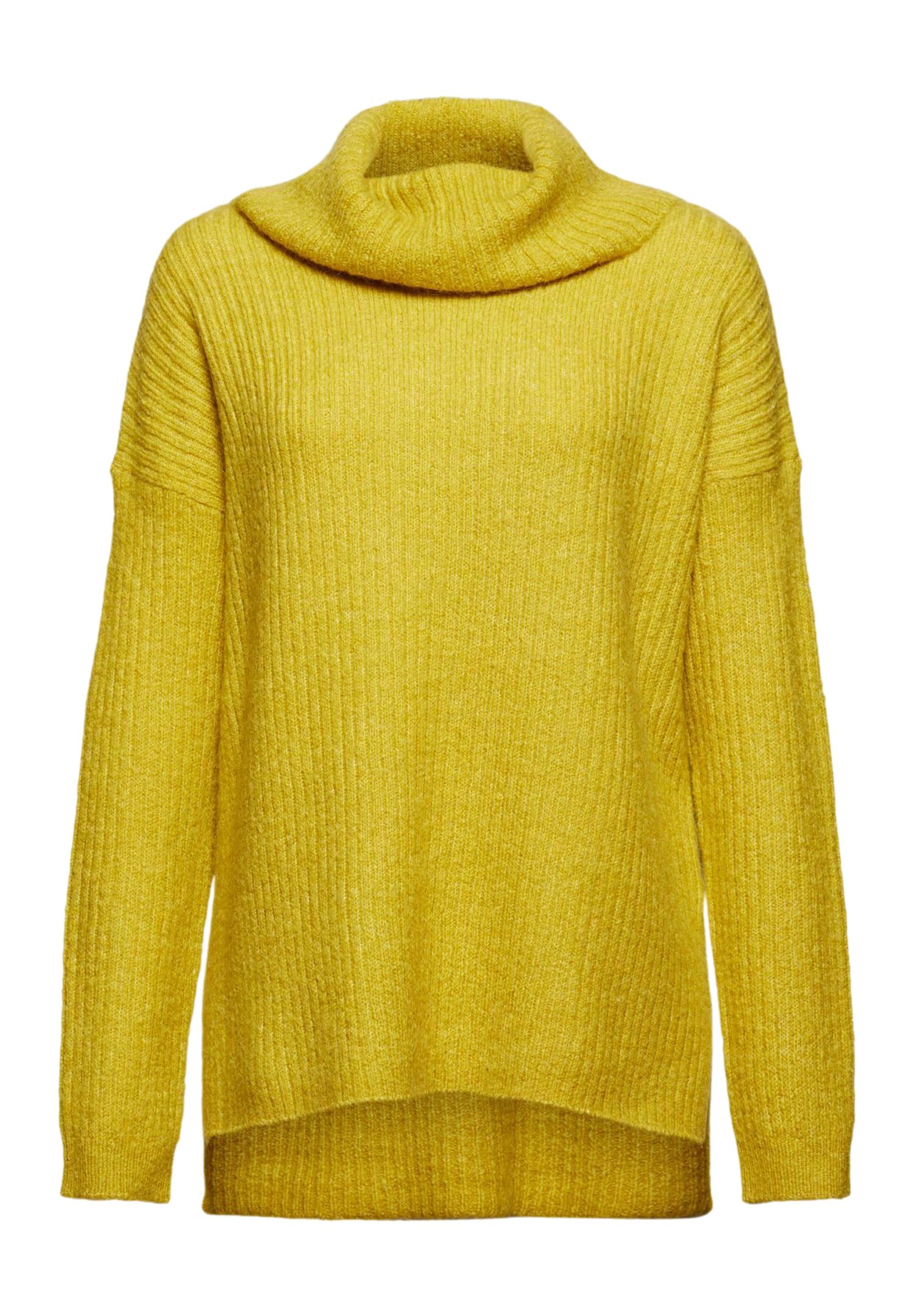 yellow polo neck jumpers