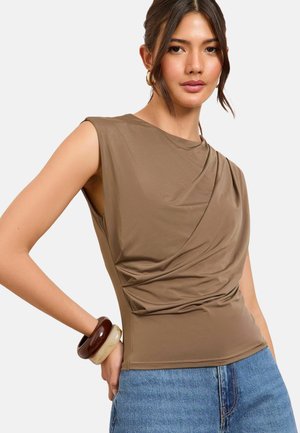 Friends Like These REGULAR FIT-SLINKY DRAPE - Top - mocha brown