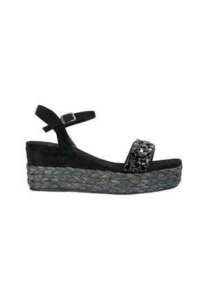 Sandali con plateau - black