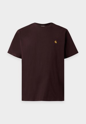 Carhartt WIP, CHASE - T-shirt basic - palisander/gold-coloured