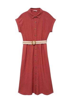 Cache Cache, CACHE CACHE CACHE CACHE AUSGESTELLTES KLEID MIT GÜRTEL - Skjortekjole - vieux rose