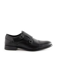Next LEATHER DOUBLE MONK SHOES - Puvunkengät - black