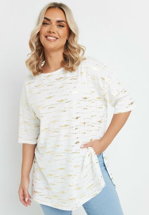 FOIL DETAIL - Print T-shirt - white