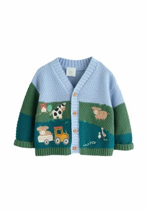 REGULAR FIT - EMBROIDERED  - Cardigan - blue green