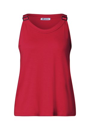 Street One, TOP WITH V-NECK AND DECORATIVE DETAIL - Top - salsa red