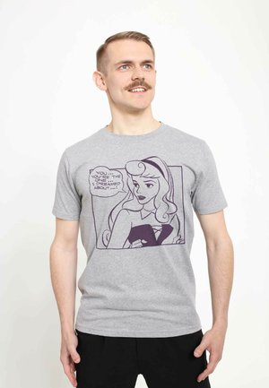 SLEEPING BEAUTY AURORA COMIC UNISEX - Triko s potiskem - melange grey