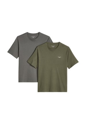 Marc O'Polo DENIM, T-SHIRT, SSL, LOGO PRINT, DOUBLE PACK - T-Shirt basic - dark green multi