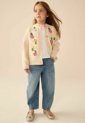 Little Bird, REGULAR FIT - CARDIGAN - Cardigan - cream  rainbow floral cable