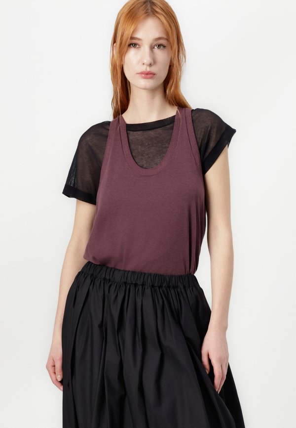 JOHNNY GONNA - Maxi skirt - nero limousine2